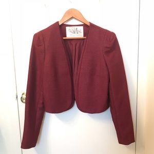 Cropped ruby party blazer
